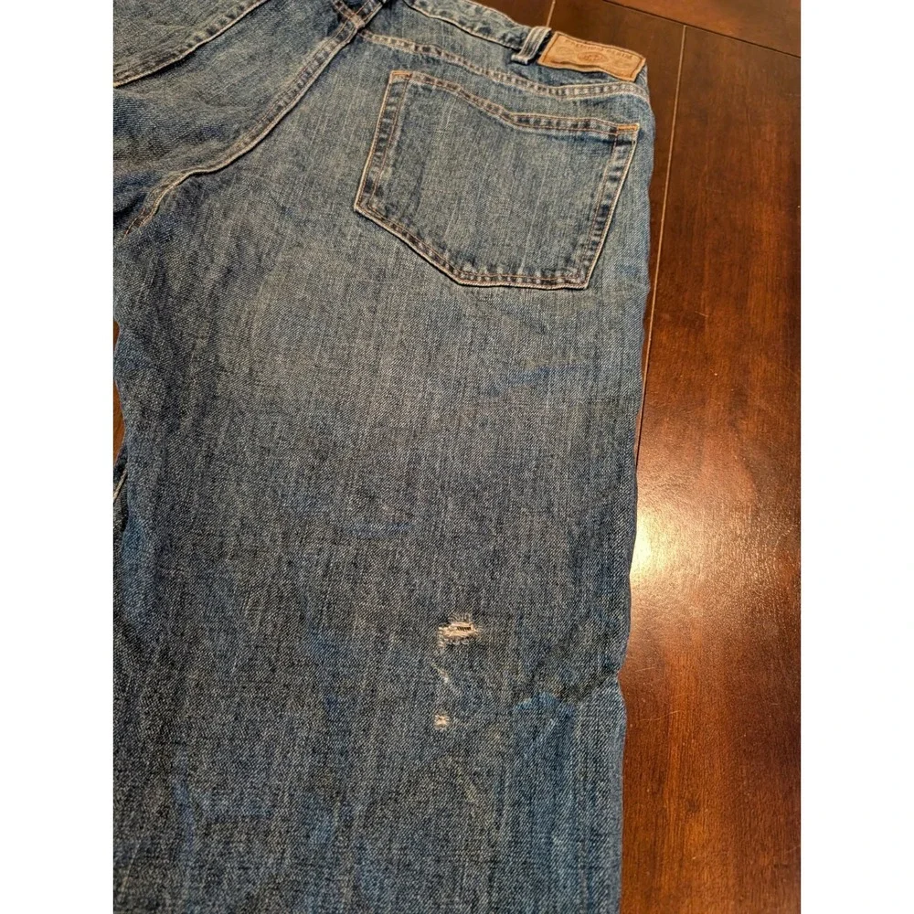 Eddie Bauer Mens 36X30 Original Fit Denim Blue Jeans Dark Wash Straight Leg Vtg